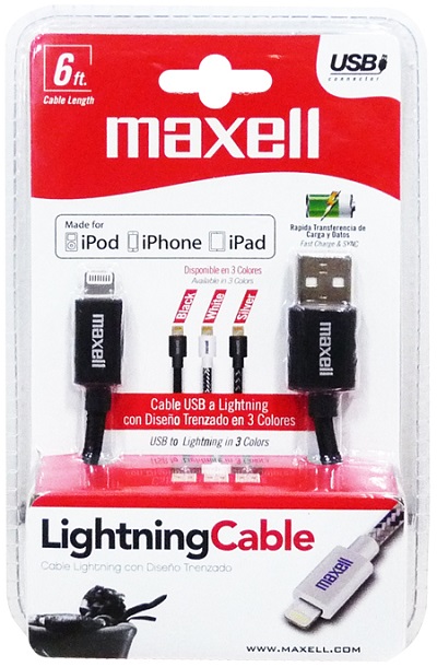 Maxell Lightning Cable to USB Braided