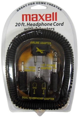 Maxell Headphone Cord with Adaptor HP 20