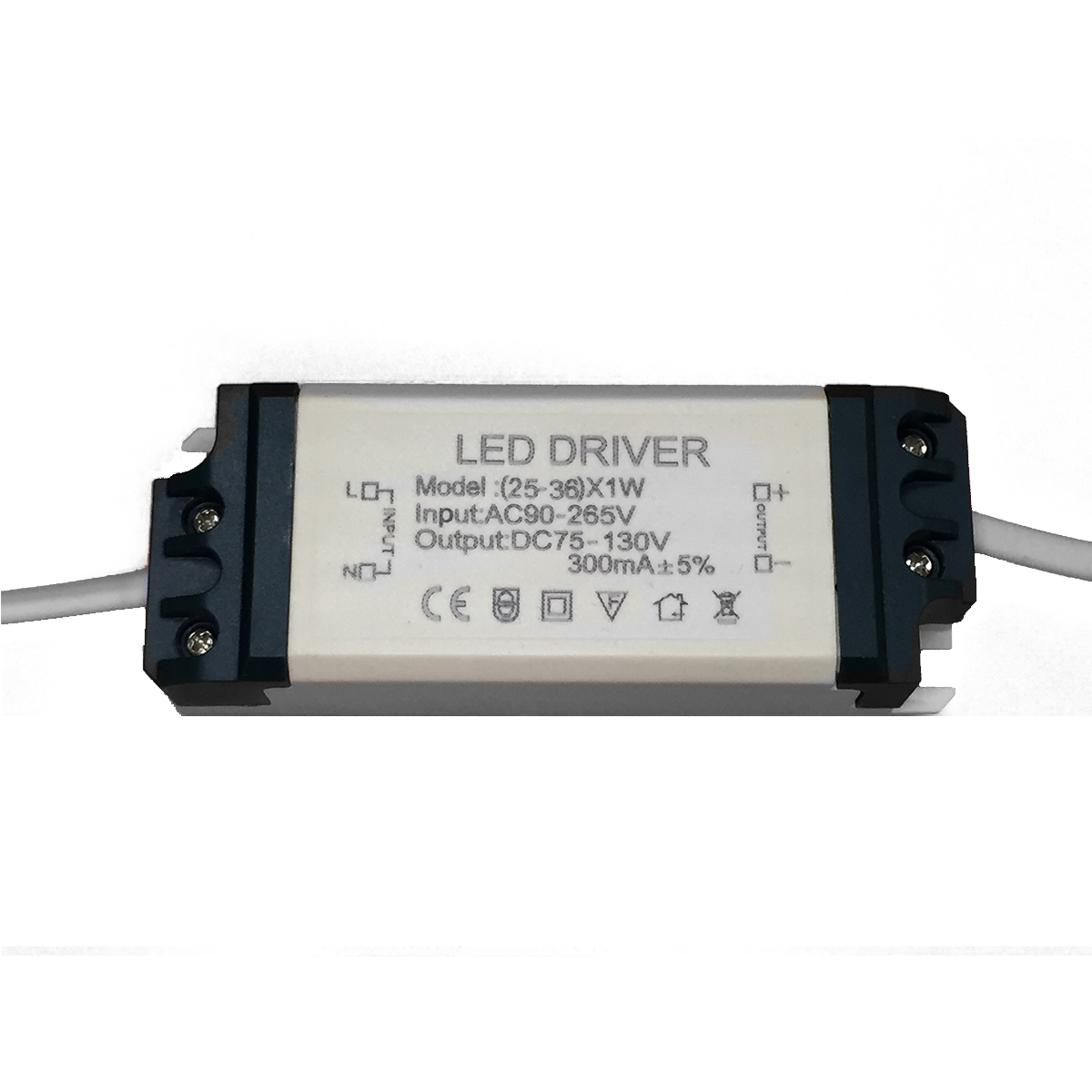 LED Driver 25-36W DC 75-130V 300mA