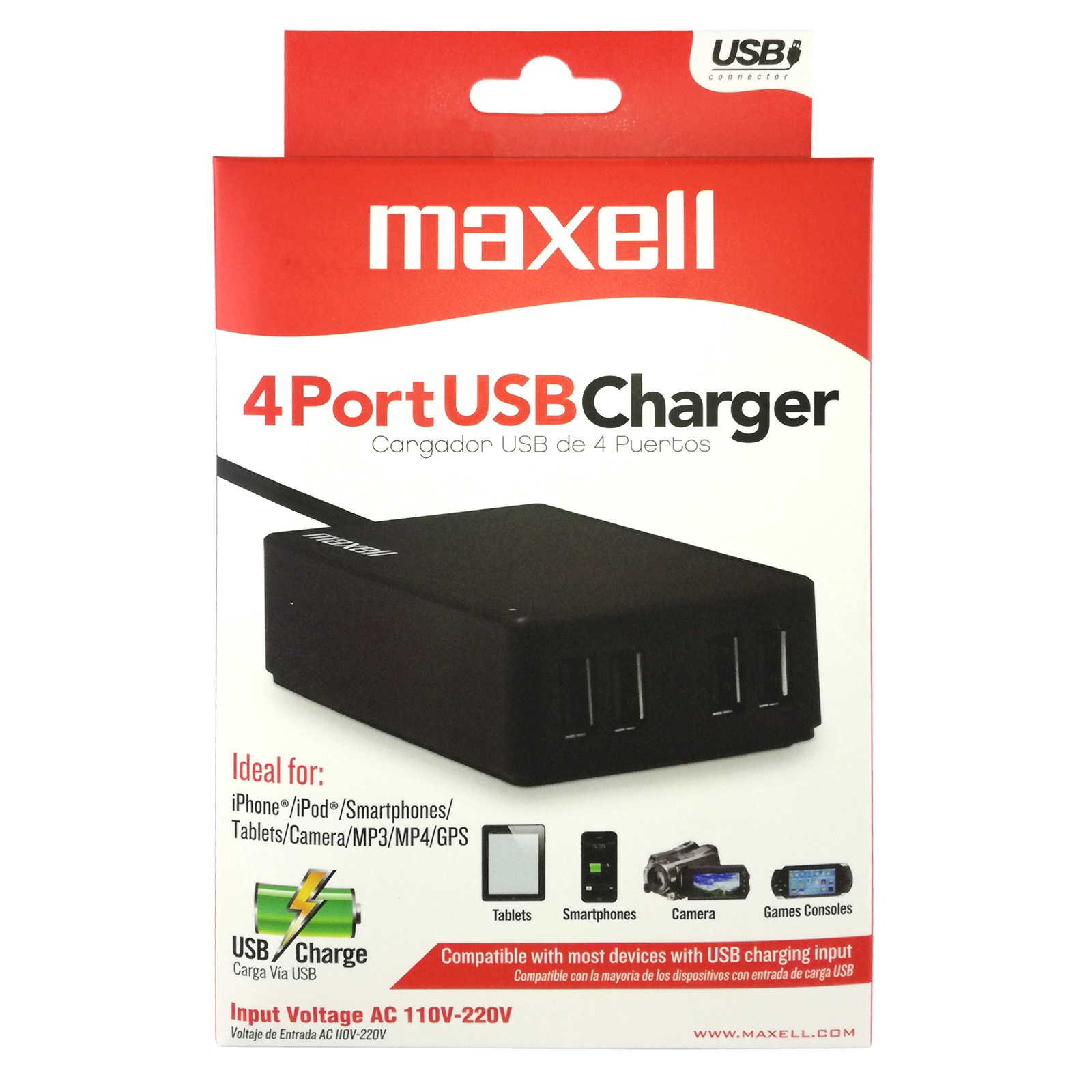Maxell 4 Port USB Charger