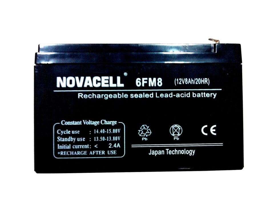 Novacell Sealed Lead Acid Battery 12V/8AH