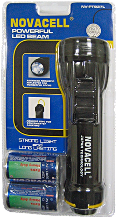 Novacell Flashlight LED Beam PT927L w/2xAA, photo 2