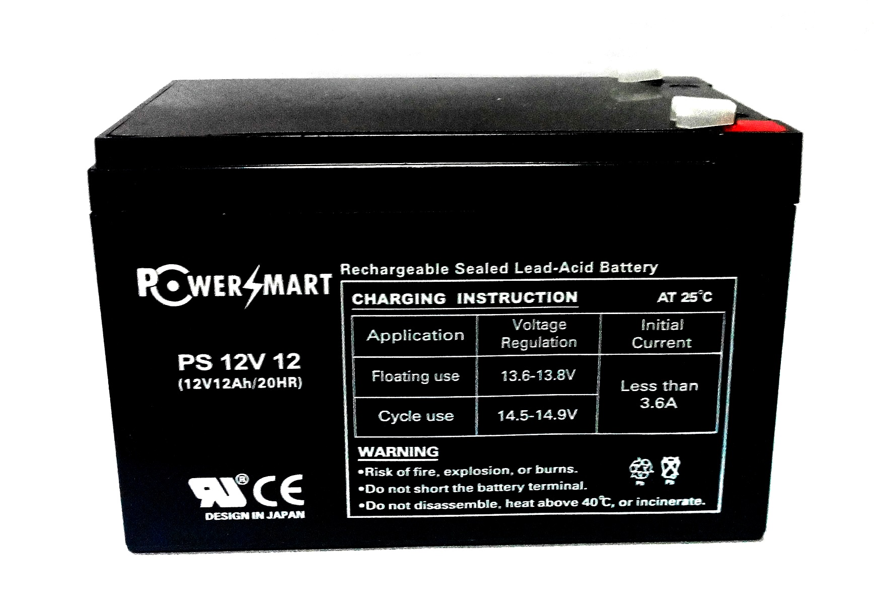 Powersmart Sealed Lead Acid Battery 12V/12AH