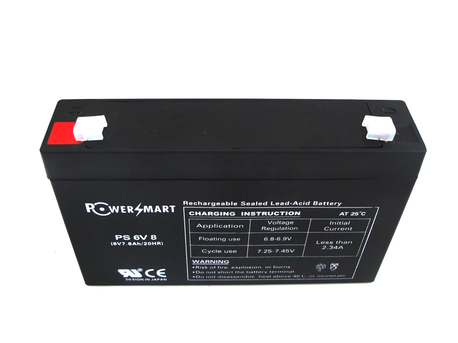 Powersmart Sealed Lead Acid Battery 6V/8AH
