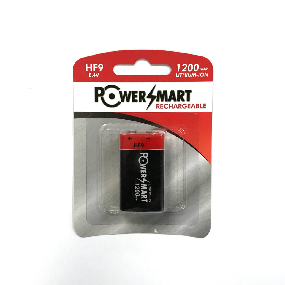 Powersmart 9V Rechargeable Lithium Ion Battery HF9 / 6HR61 1200mAh, photo 2