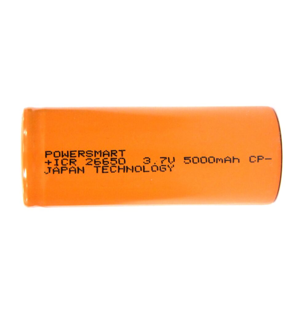 Powersmart Lithium Battery 26650 3.7V 5000mAh ICR26650