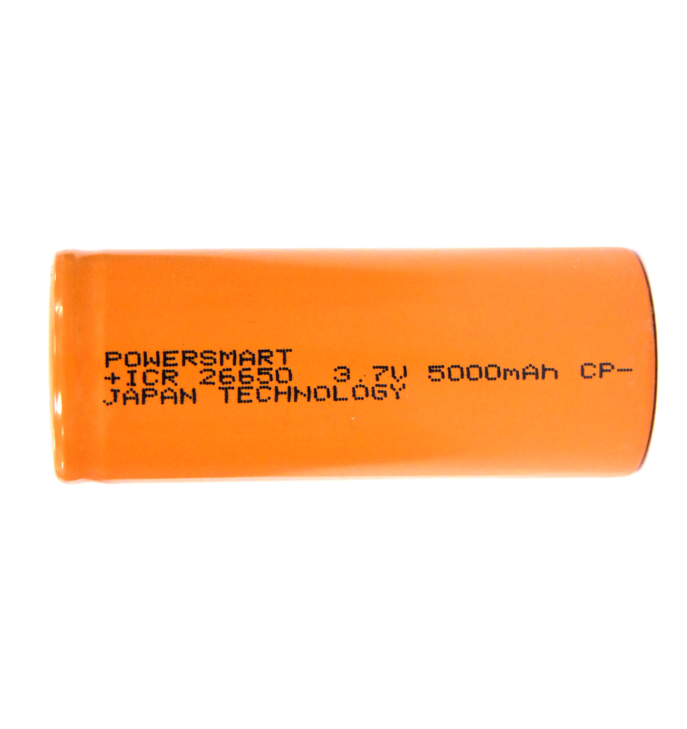 Powersmart Lithium Battery 26650 3.7V 5000mAh ICR26650