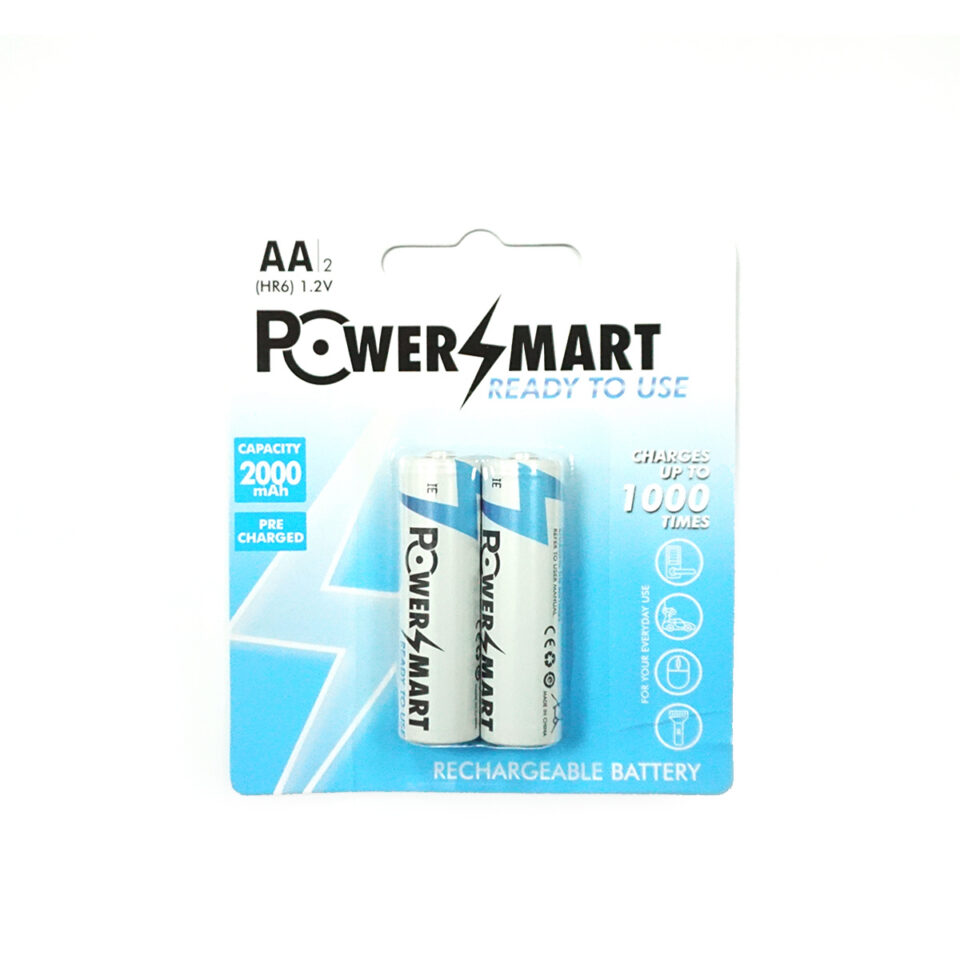 Powersmart AA Rechargeable Ready to Use Battery HR6 2000mAh