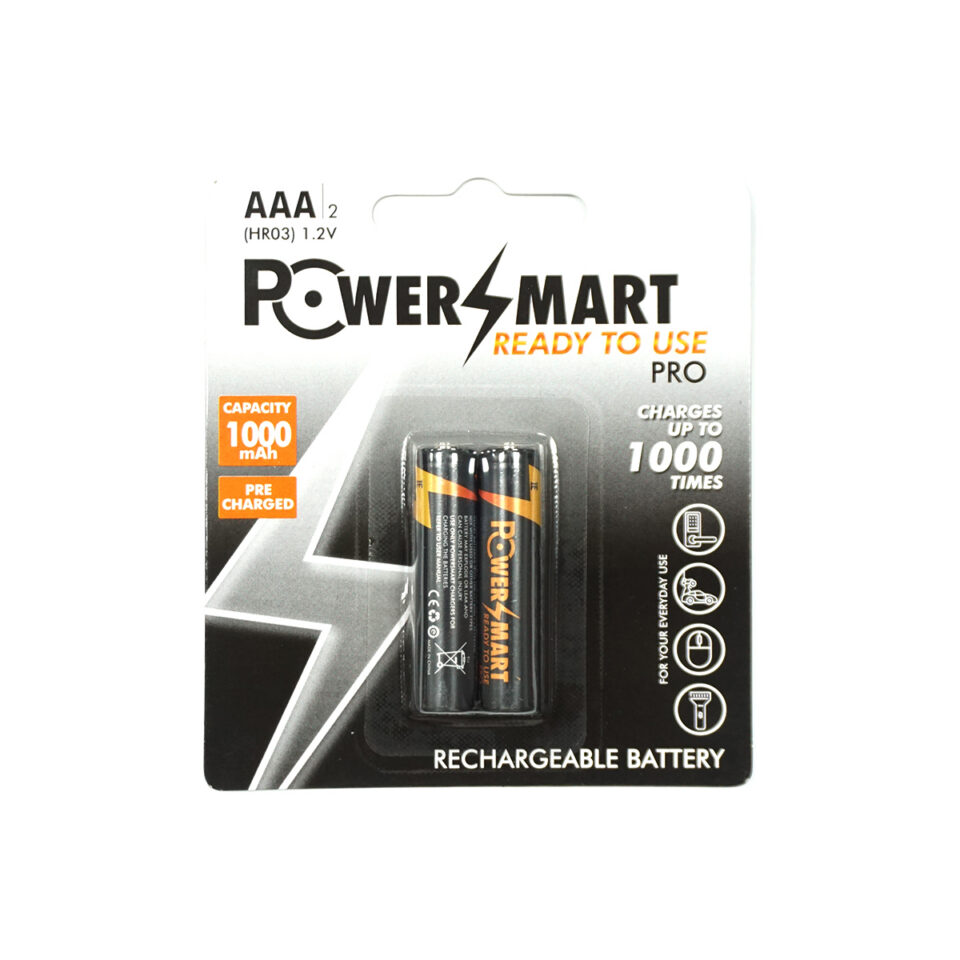 Powersmart AAA Rechargeable Ready to Use Battery HR03 1000mAh