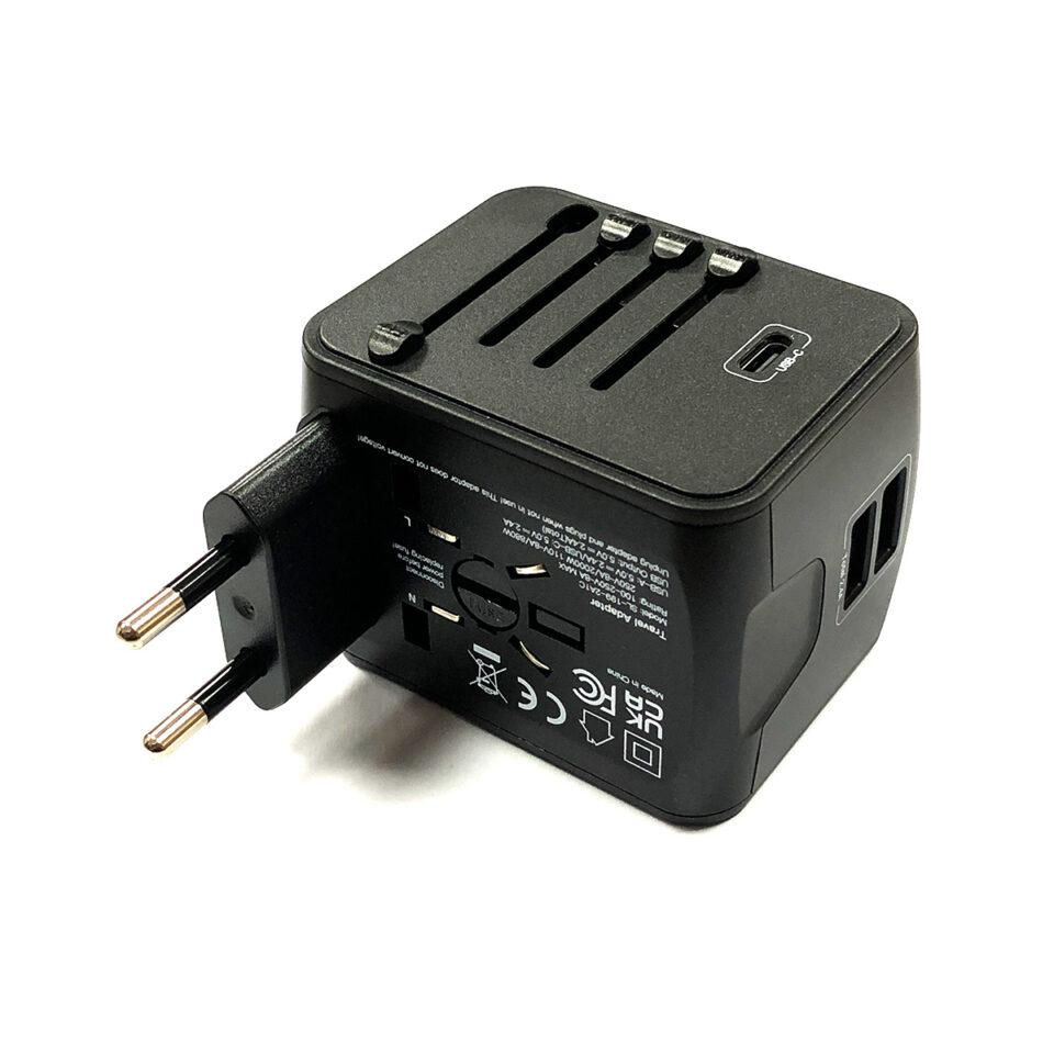 Powersmart SL-199 - Universal Travel Adaptor w/ 2 USB, 1 Type-C, photo 3