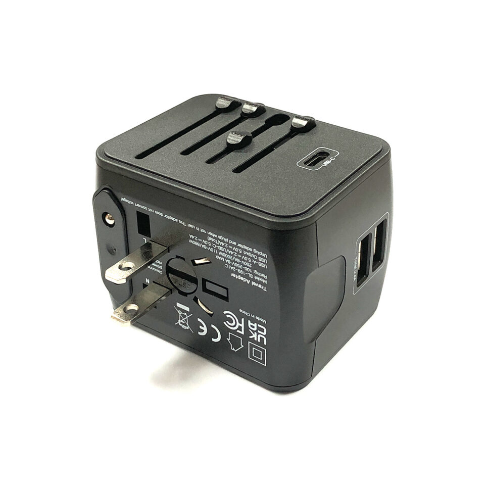 Powersmart SL-199 - Universal Travel Adaptor w/ 2 USB, 1 Type-C, photo 6