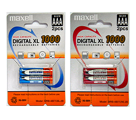 Maxell Rechargeable Battery NI-MH AA Battery AAA 1000 Mah