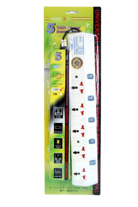 5 Gang Universal Extension Socket SB-5SP