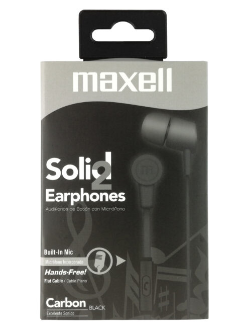 Maxell SOLID 2 Earphone SIN7 Carbon