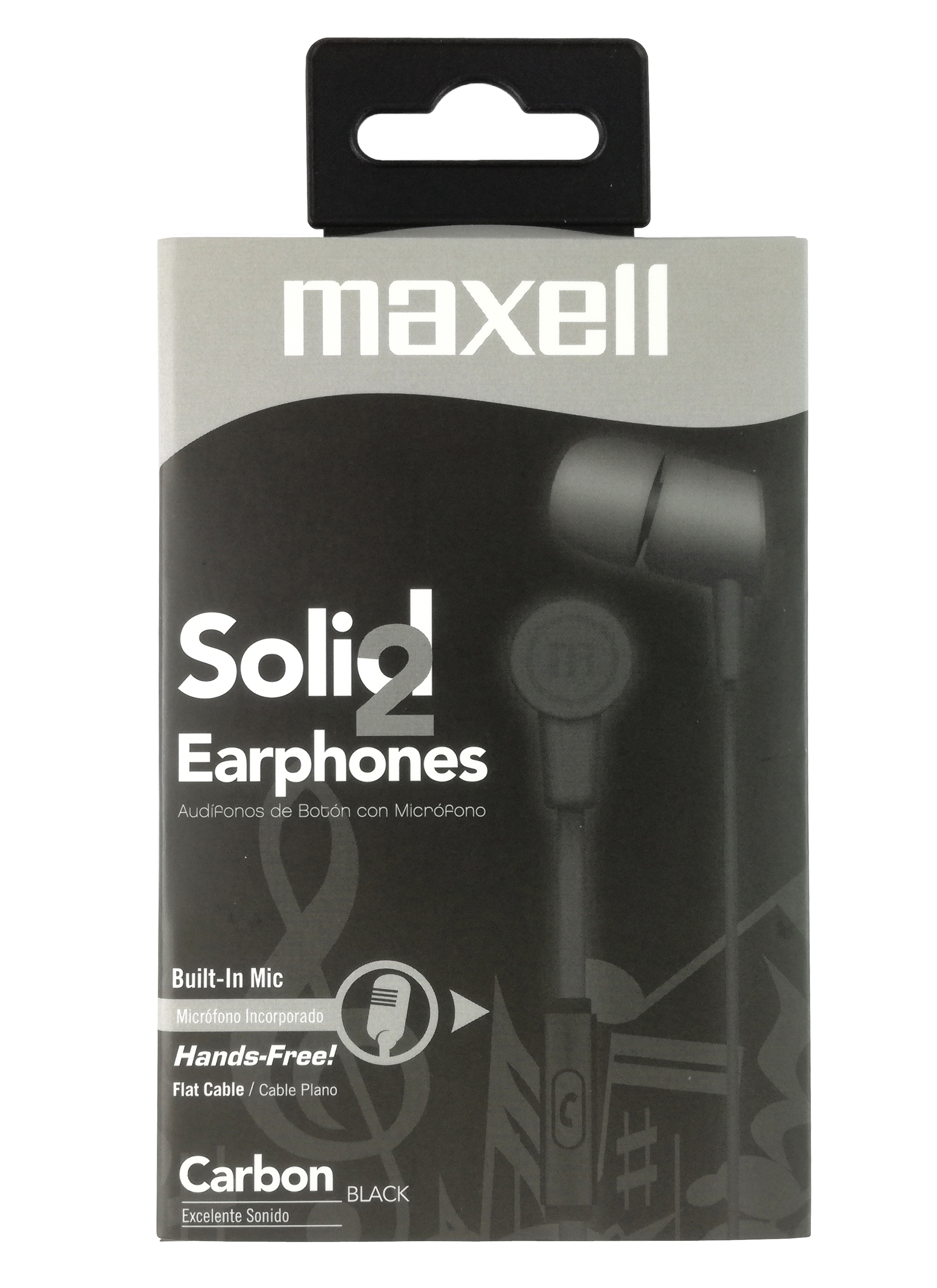 Maxell SOLID 2 Earphone SIN7 Carbon