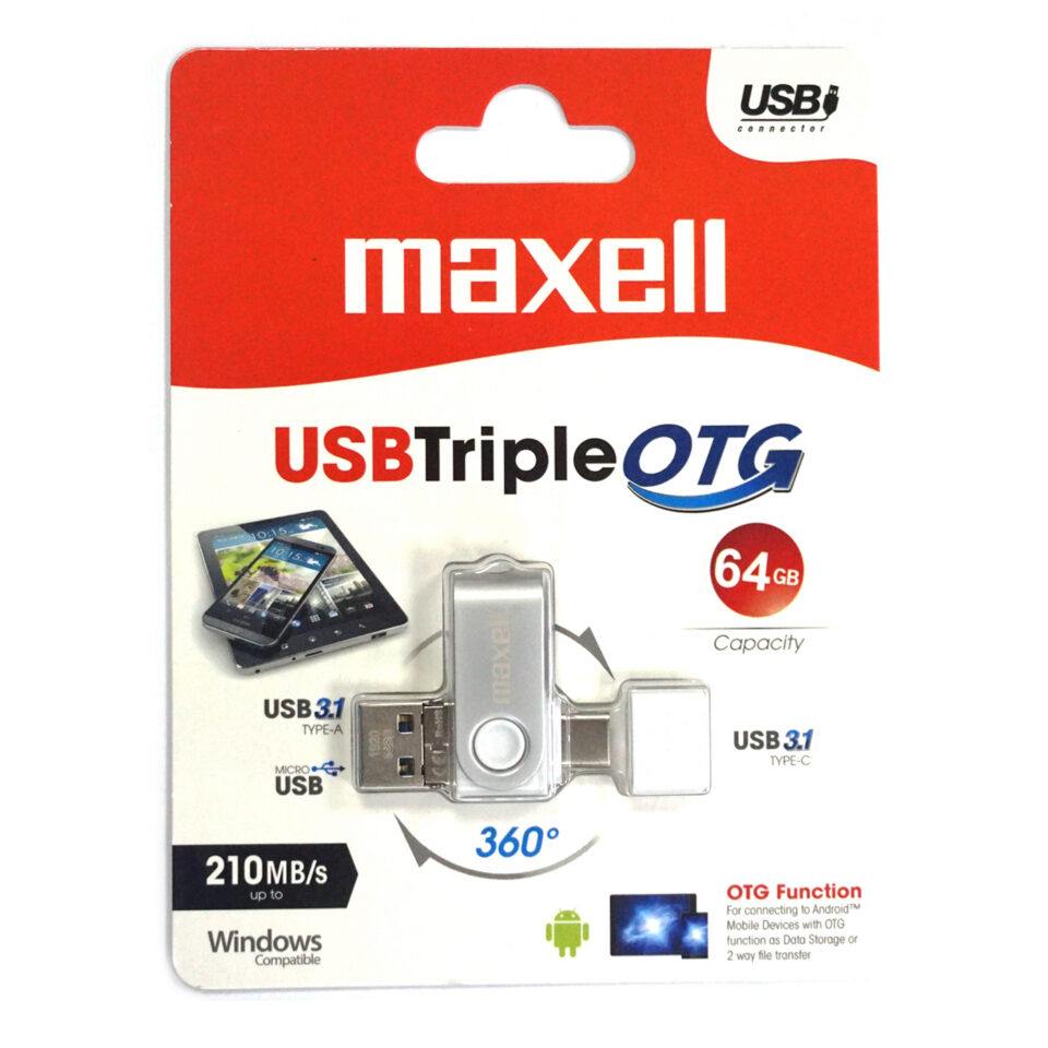 Maxell Triple OTG USB 64GB