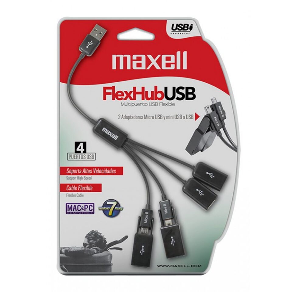 Maxell Flexible USB Hub WITH 4 Port USB, photo 2